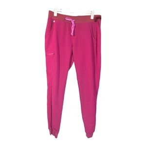 Figs Technical Collection Zamora Jogger Scrub Pants Large Tall Deep Pink Nursing